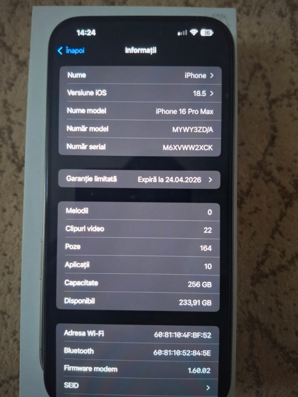 iPhone 16 Pro max 256gb Black