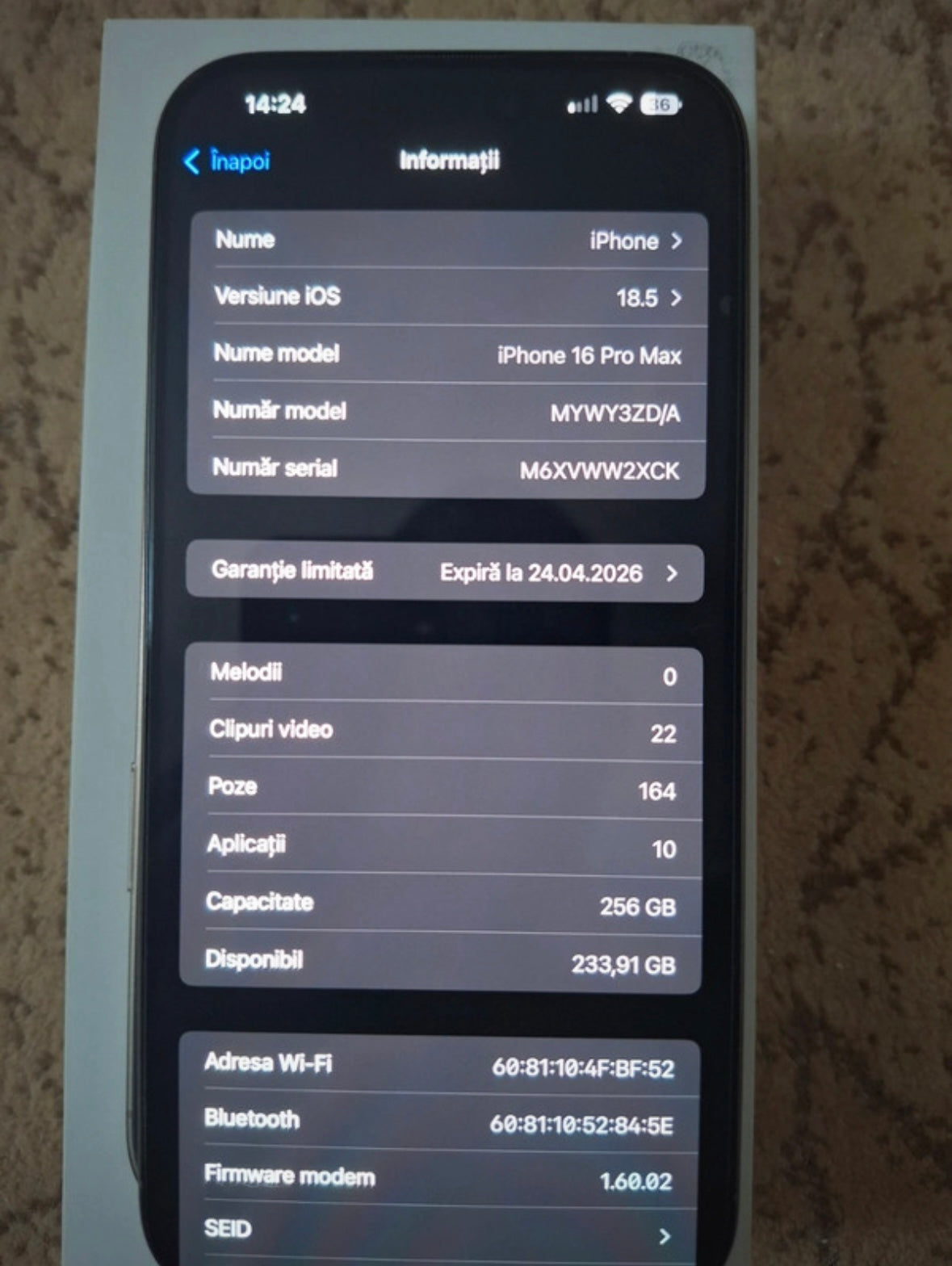 iPhone 16 Pro max 256gb Black